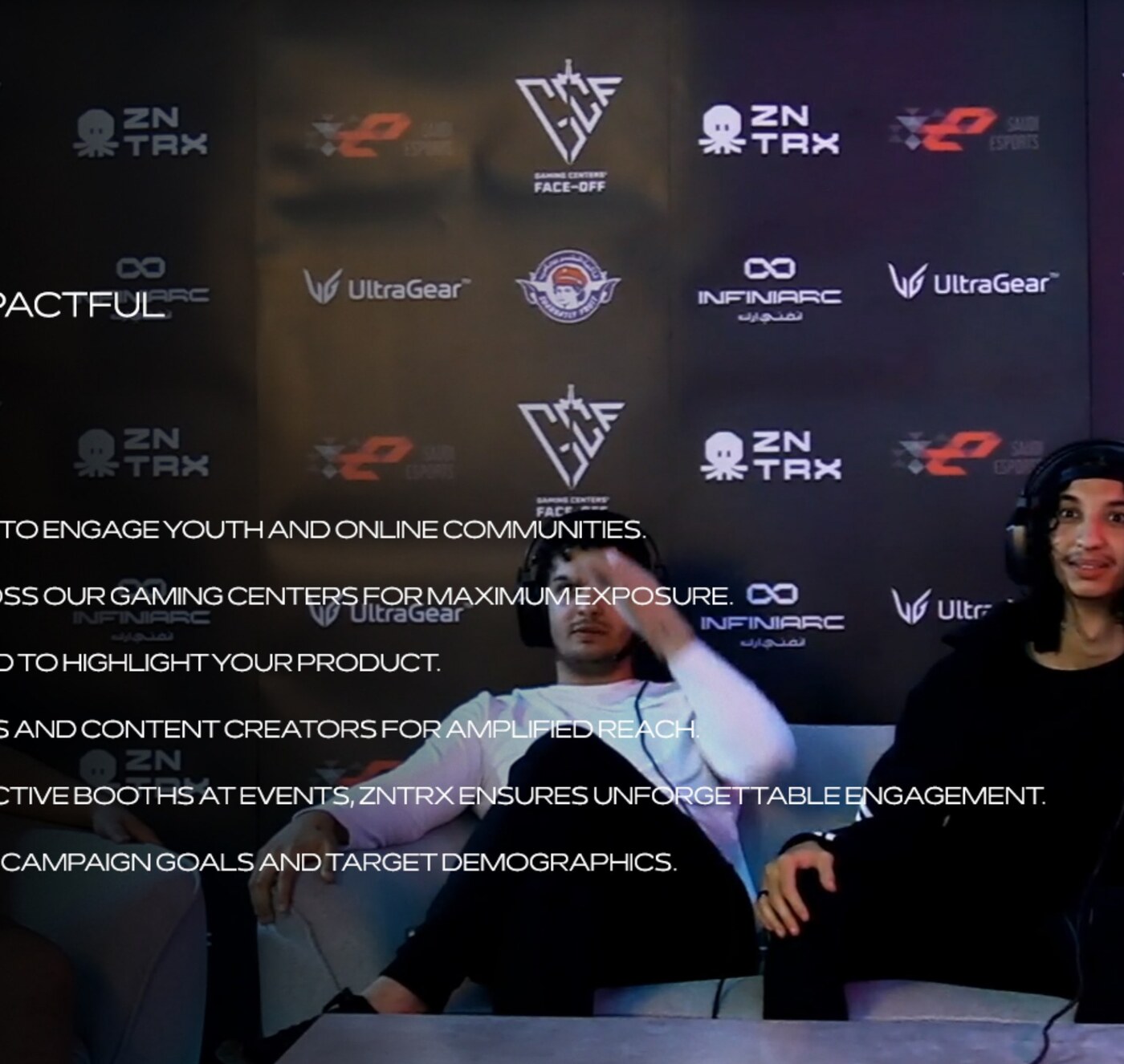 A premium ZNTRX brand activation environment