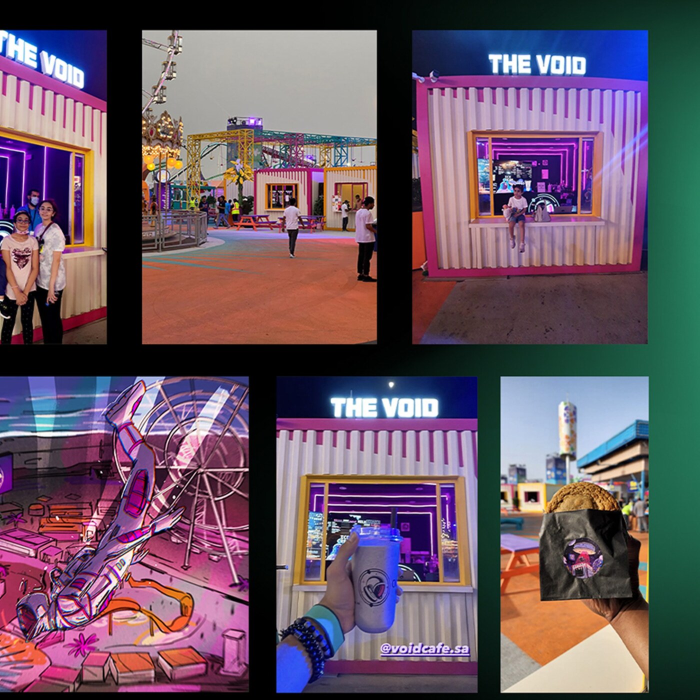 THE VOID cafe activation built at a public outdoor event