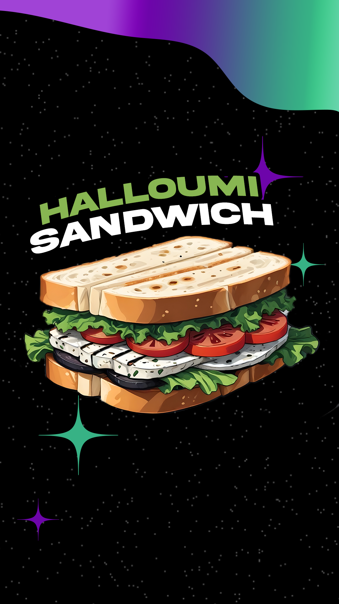 Official THE VOID halloumi sandwich artwork